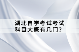 湖北自學考試考試科目大概有幾門？