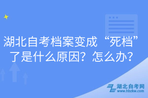 湖北自考檔案變成“死檔”了是什么原因？怎么辦？