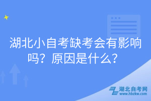 湖北小自考缺考會有影響嗎？原因是什么？