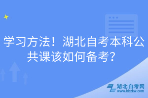 學(xué)習(xí)方法！湖北自考本科公共課該如何備考？