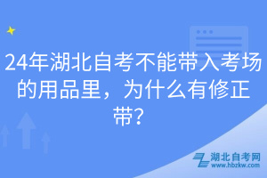 24年湖北自考不能帶入考場(chǎng)的用品里，為什么有修正帶？