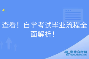 查看！自學考試畢業(yè)流程全面解析！