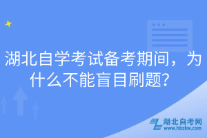 湖北自學考試備考期間，為什么不能盲目刷題？