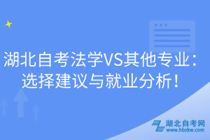 湖北自考法學(xué)VS其他專業(yè)：選擇建議與就業(yè)分析！