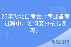 25年湖北自考會計(jì)專業(yè)備考過程中，如何區(qū)分核心課程？