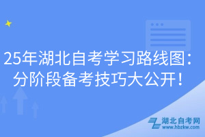 25年湖北自考學(xué)習(xí)路線圖：分階段備考技巧大公開！