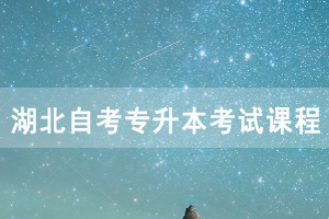 2021年4月湖北自考專升本旅游管理考試課程