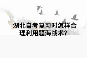 湖北自考復(fù)習(xí)時(shí)怎樣合理利用題海戰(zhàn)術(shù)？