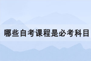 自考本科有多難，哪些自考課程是必考科目？