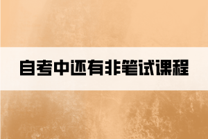 自考中還有非筆試課程，有哪些非筆試課程？