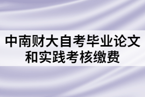 中南財(cái)大自考畢業(yè)論文和實(shí)踐考核網(wǎng)上繳費(fèi)