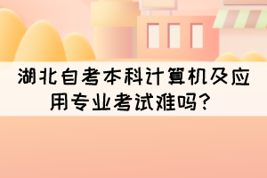 湖北自考本科計算機及應(yīng)用專業(yè)考試難嗎？