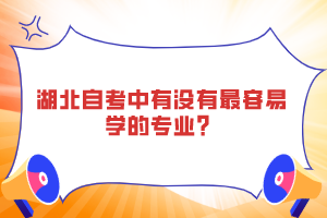 湖北自考中有沒有最容易學(xué)的專業(yè)？