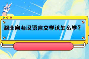 湖北自考漢語言文學(xué)該怎么學(xué)？