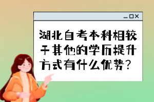 湖北自考本科相較于其他的學(xué)歷提升方式有什么優(yōu)勢？