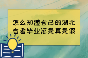 怎么知道自己的湖北自考畢業(yè)證是真是假？