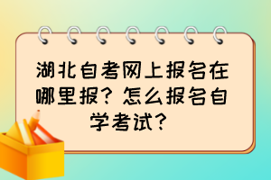 湖北自考網(wǎng)上報名在哪里報？怎么報名自學考試？