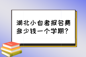 湖北小自考報名費多少錢一個學期？