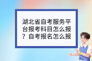 湖北省自考服務(wù)平臺報(bào)考科目怎么報(bào)？自考報(bào)名怎么報(bào)？