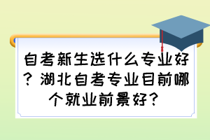 自考新生選什么專業(yè)好？湖北自考專業(yè)目前哪個(gè)就業(yè)前景好？