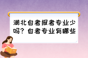 湖北自考報(bào)考專業(yè)少嗎？自考專業(yè)有哪些？