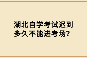 湖北自學(xué)考試遲到多久不能進(jìn)考場？