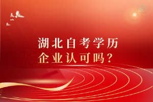 湖北自考學歷企業(yè)認可嗎？