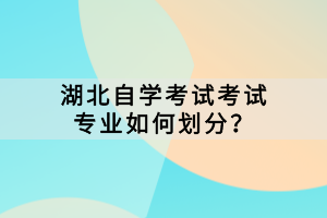 湖北自學考試考試專業(yè)如何劃分？