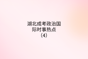 政治國際時事熱點(diǎn)4