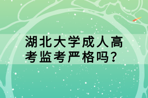 湖北大學(xué)成人高考監(jiān)考嚴(yán)格嗎？