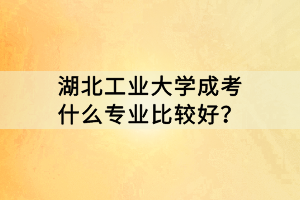 湖北工業(yè)大學(xué)成考什么專業(yè)比較好？