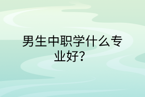 男生中職學什么專業(yè)好？