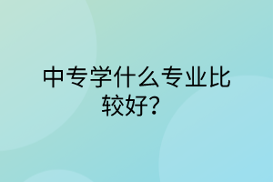 中專學(xué)什么專業(yè)比較好？