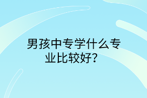 男孩中專學(xué)什么專業(yè)比較好？