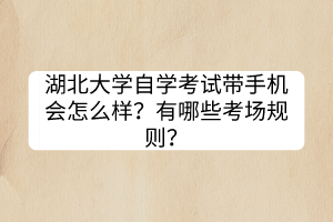 湖北大學自學考試帶手機會怎么樣？有哪些考場規(guī)則？