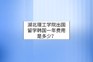 湖北理工學院出國留學韓國一年費用是多少？