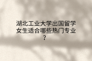 湖北工業(yè)大學(xué)出國留學(xué)女生適合哪些熱門專業(yè)？