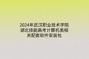 2023武漢職業(yè)技術(shù)學(xué)院湖北技能高考技能操作考試考點(diǎn)報(bào)考指南