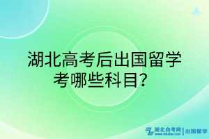 湖北高考后出國留學考哪些科目？