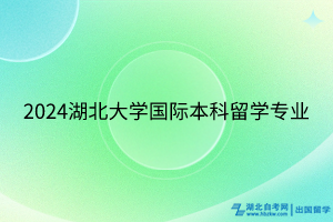 2024湖北大學國際本科留學專業(yè)