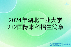 2024年湖北工業(yè)大學(xué)2+2國際本科招生簡章