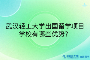 武漢輕工大學(xué)出國留學(xué)項(xiàng)目學(xué)校有哪些優(yōu)勢？