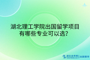 湖北理工學(xué)院出國留學(xué)項(xiàng)目有哪些專業(yè)可以選？