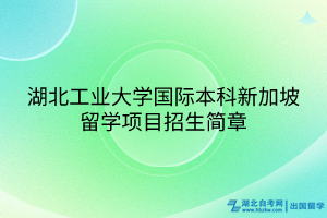 湖北工業(yè)大學(xué)國際本科新加坡留學(xué)項目招生簡章