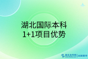 湖北國(guó)際本科1+1項(xiàng)目?jī)?yōu)勢(shì)