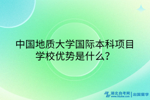 中國(guó)地質(zhì)大學(xué)國(guó)際本科項(xiàng)目學(xué)校優(yōu)勢(shì)是什么？