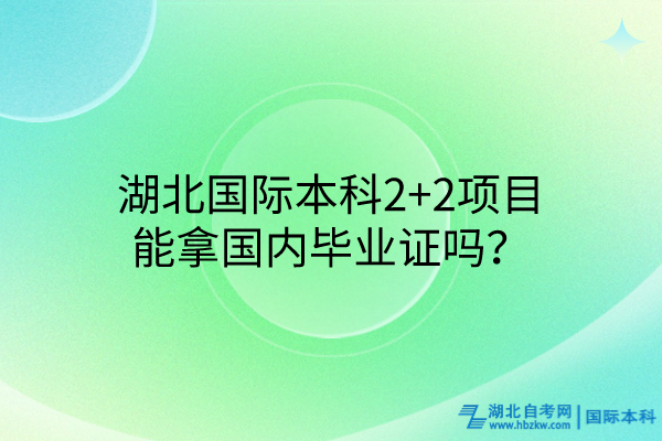 湖北國(guó)際本科2+2項(xiàng)目能拿國(guó)內(nèi)畢業(yè)證嗎？