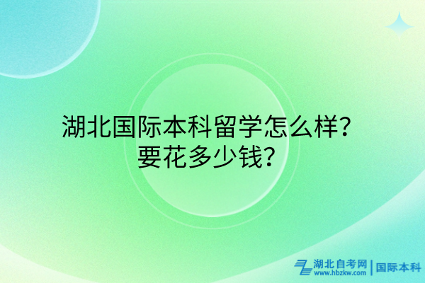 湖北國際本科留學怎么樣？要花多少錢？