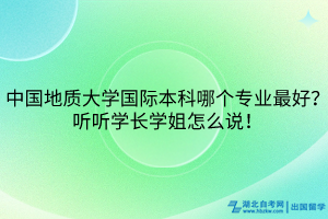 中國地質(zhì)大學(xué)國際本科哪個專業(yè)最好？聽聽學(xué)長學(xué)姐怎么說！