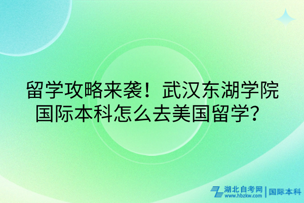 留學(xué)攻略來襲！武漢東湖學(xué)院國際本科怎么去美國留學(xué)？(1)